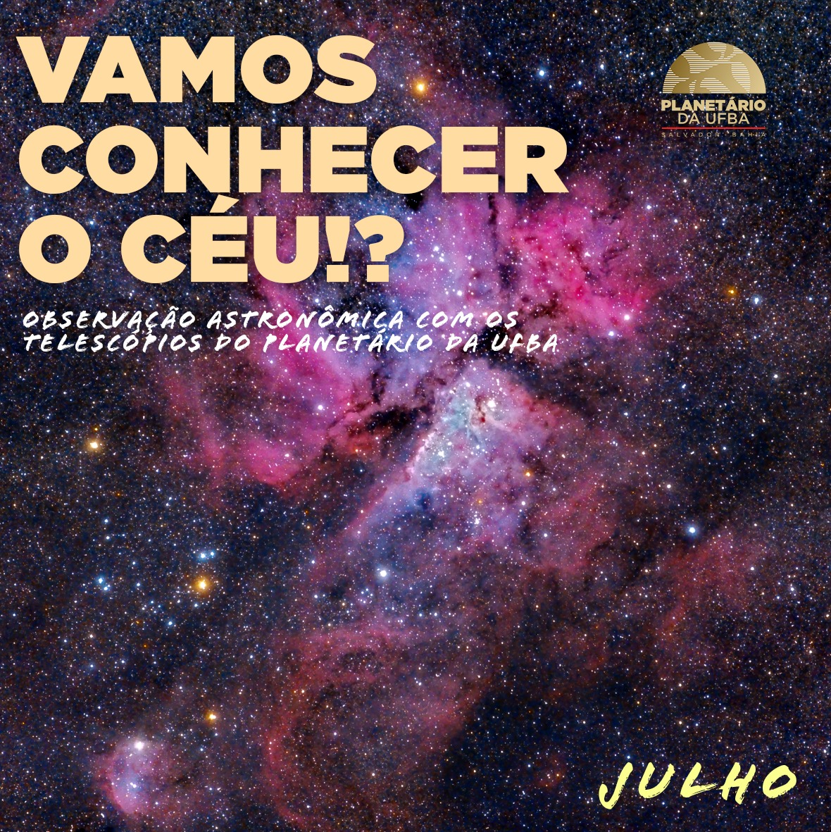 Observação Astronômica com os Telescópios do Planetário da UFBA