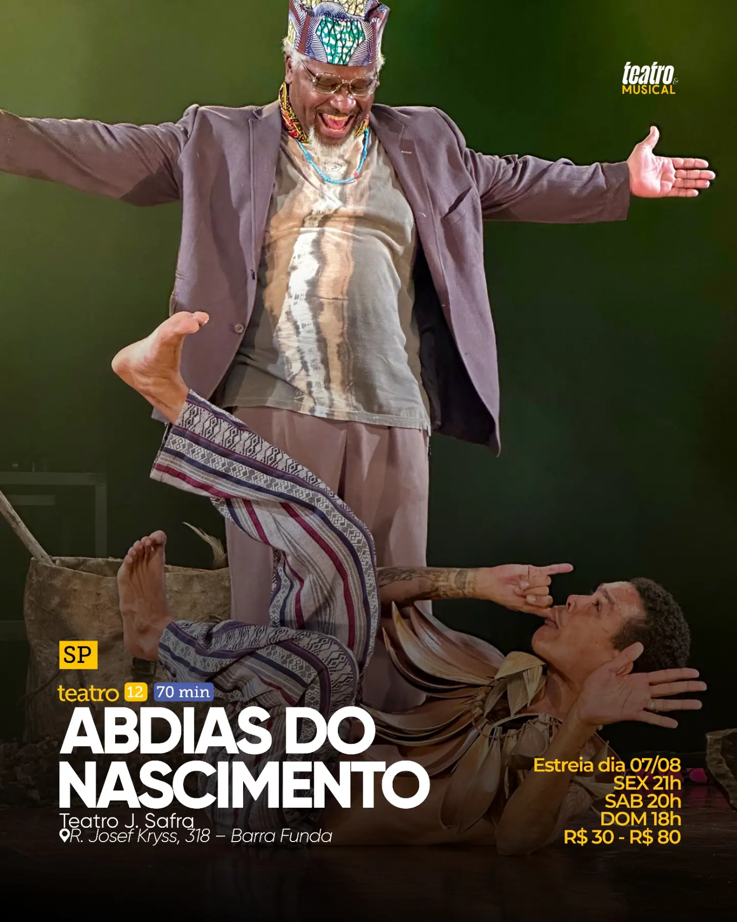 Peça sobre Abdias do Nascimento