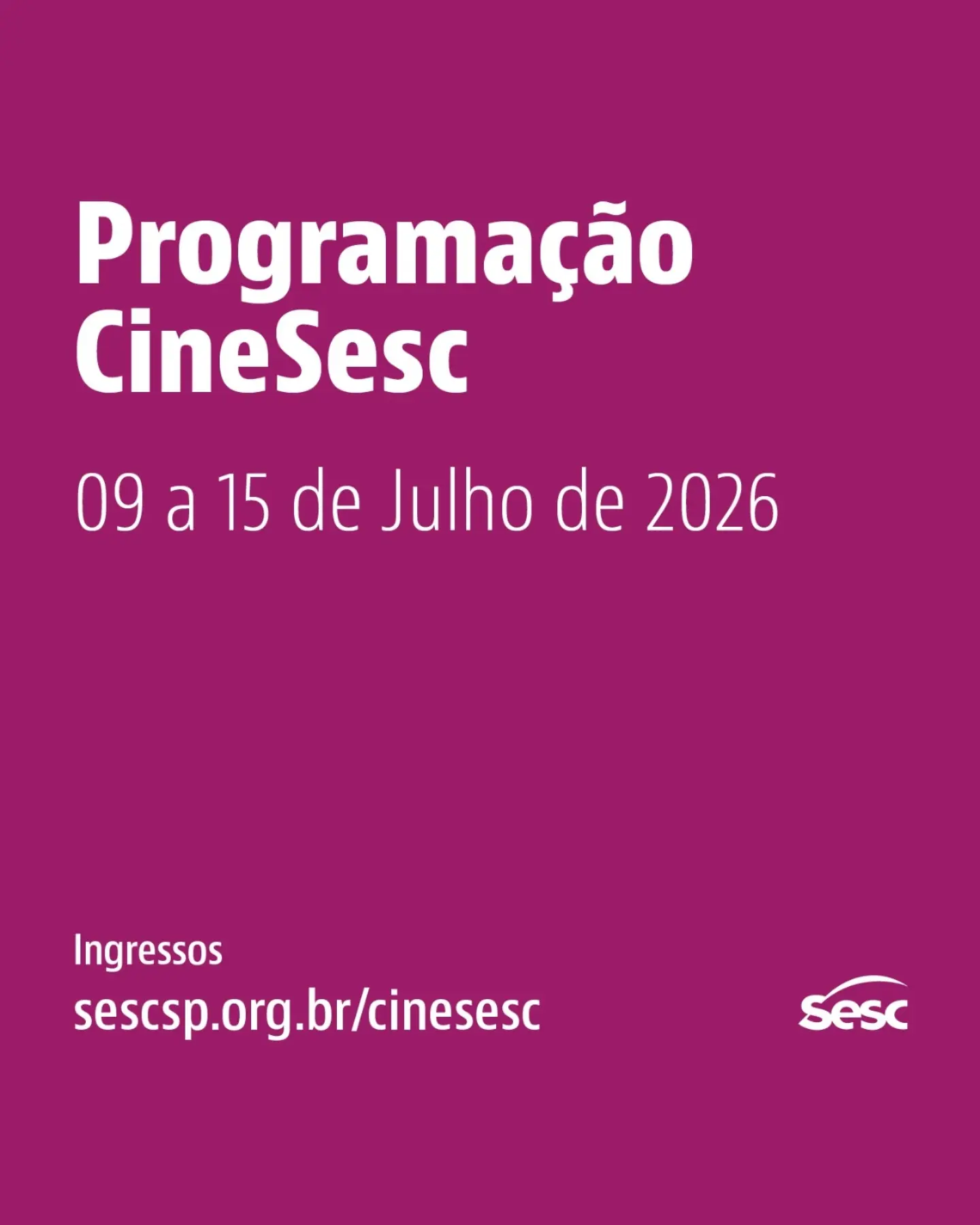 Alta Fidelidade — Cine SESC, Bela Vista, São Paulo