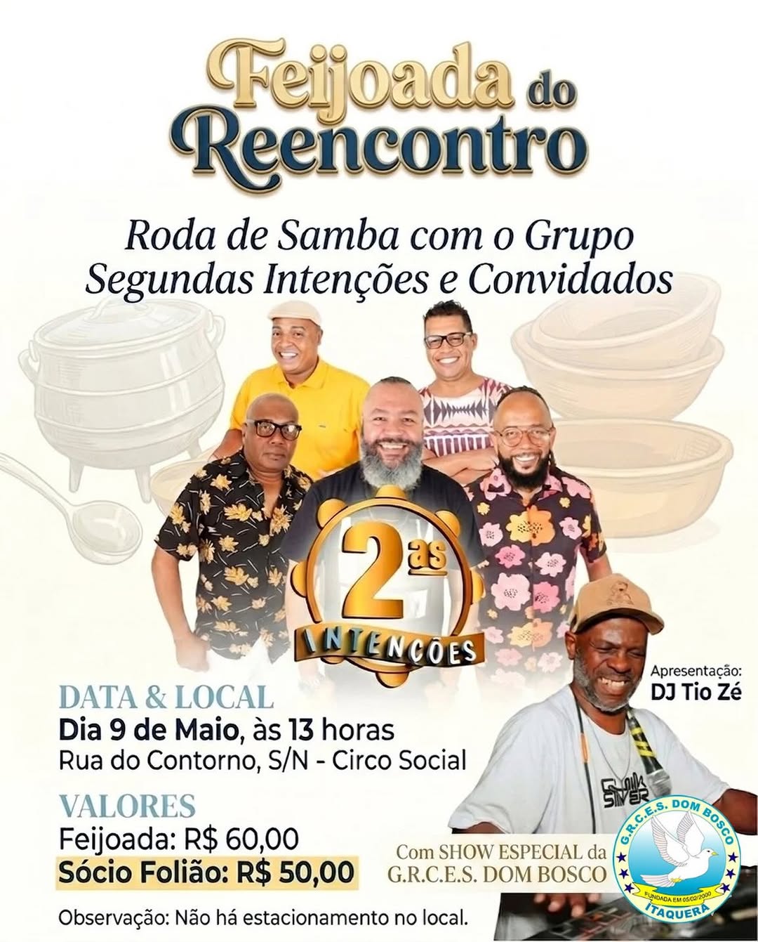 Feijoada com Samba e Show da Escola de Samba Dom Bosco de Itaquera