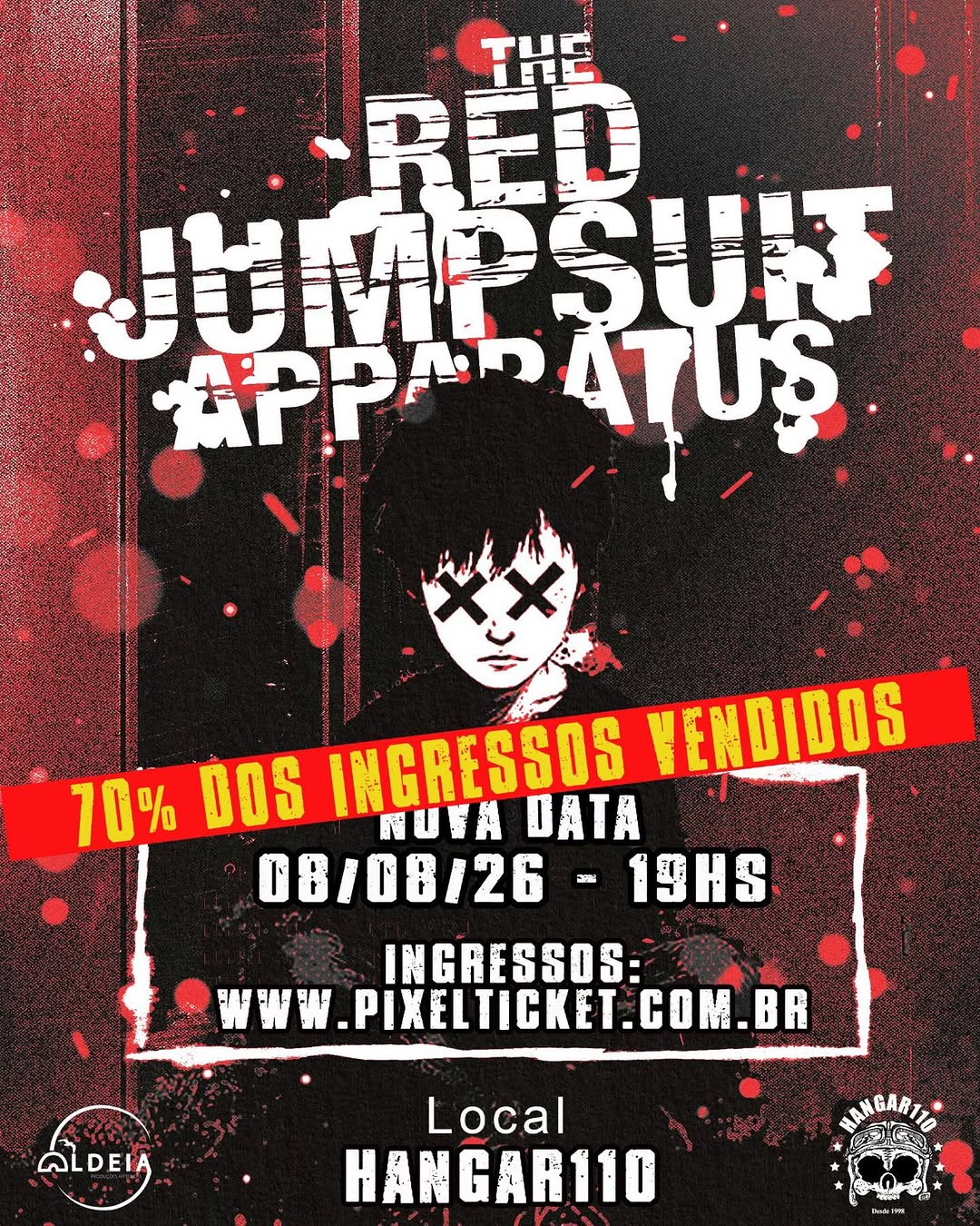 Red Jumpsuit Apparatus no Hangar110 — Hangar 110, Bom Retiro, São Paulo