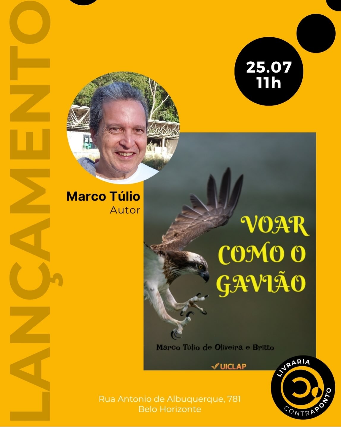 Lançamento do livro Voa Como Gavião