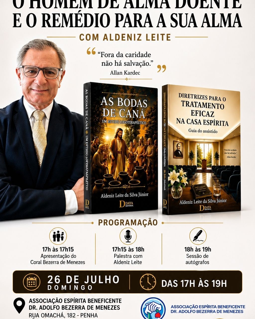 Tarde Especial com Aldeniz Leite - Palestra e Lançamento de Livros