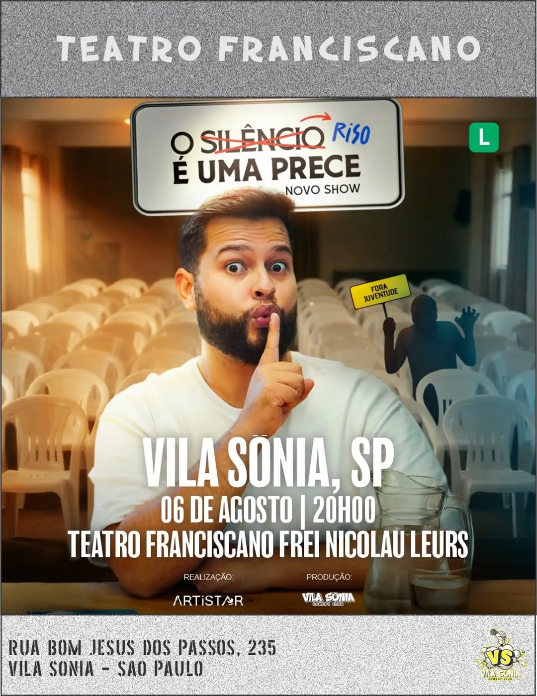 Leo Ritter no Teatro Franciscano — Vila Sonia Comedy Club, Vila Sônia, São Paulo
