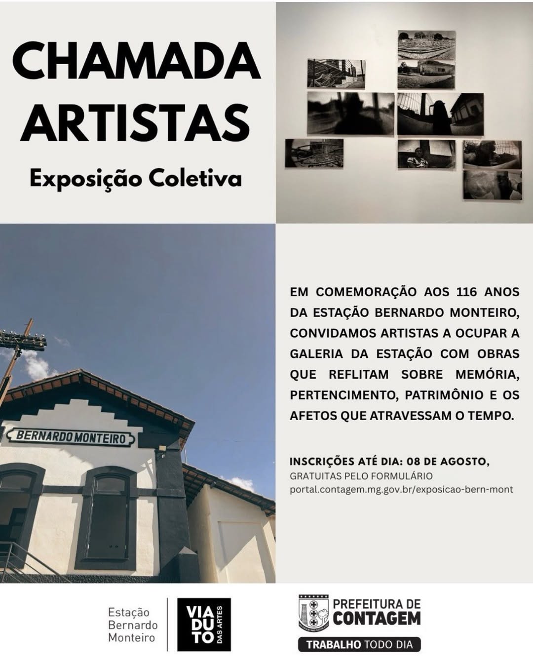 Exposição Coletiva 116 Anos da Estação Bernardo Monteiro — Viaduto das Artes, Barreiro, Belo Horizonte