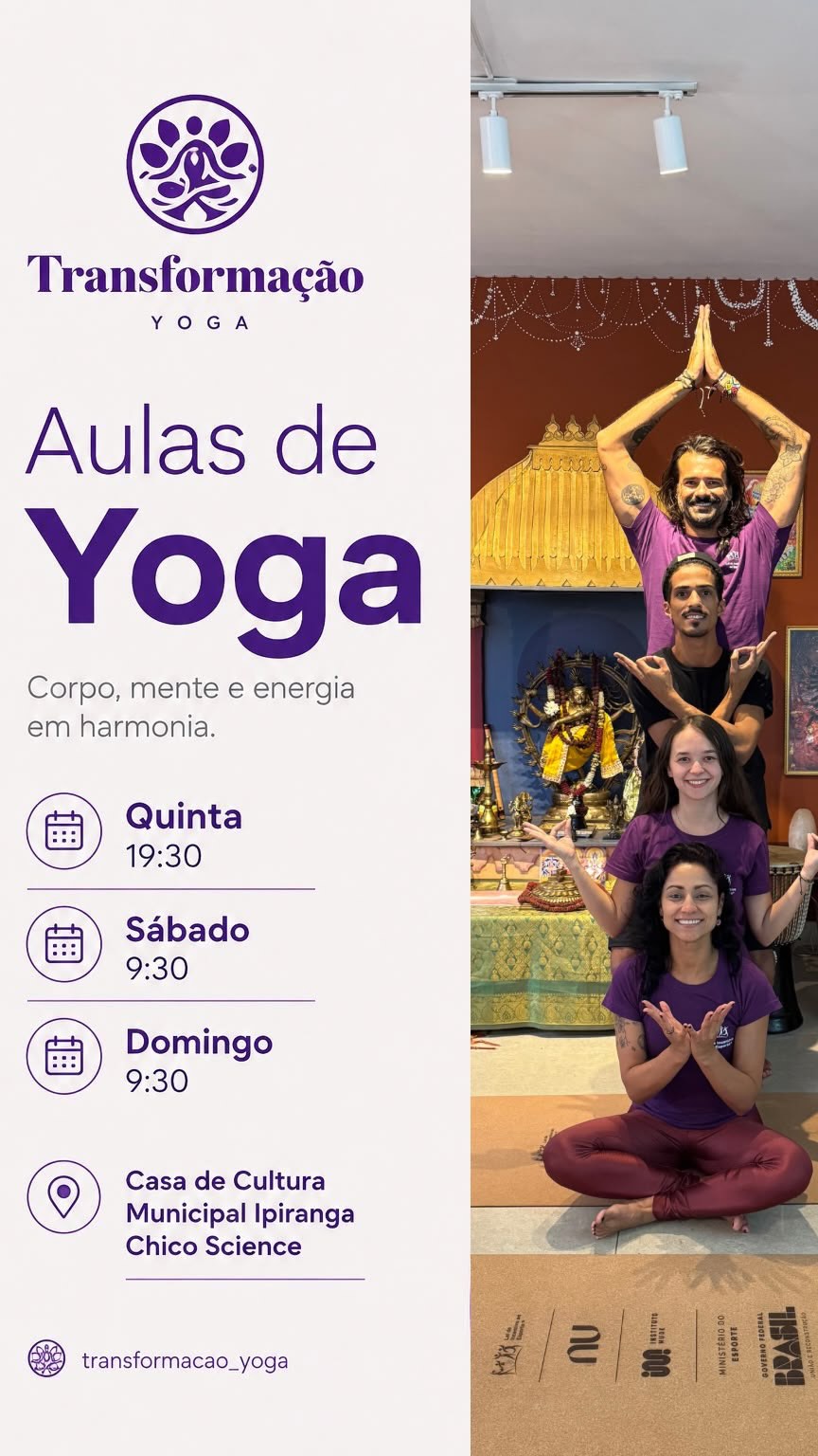 Projeto Transformação Yoga - Aulas Gratuitas
