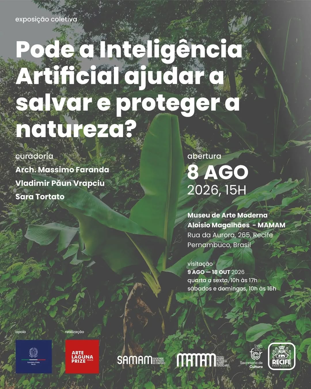 Abertura da Exposição Coletiva: A Inteligência Artificial Pode Ajudar a Salvar e Proteger a Natureza?