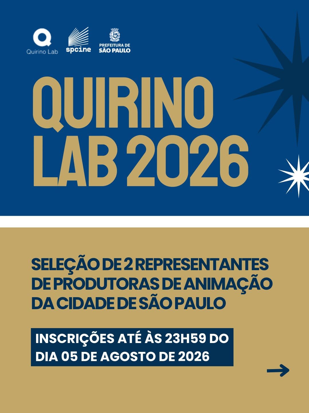 Quirino Lab 2026 — SP Cine, São Paulo