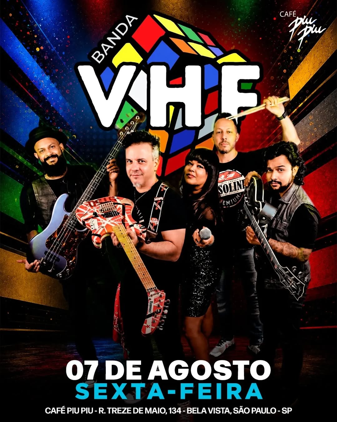 Sexta de Clássicos dos Anos 80 com Banda VHF — Café Piu Piu, Bela Vista, São Paulo