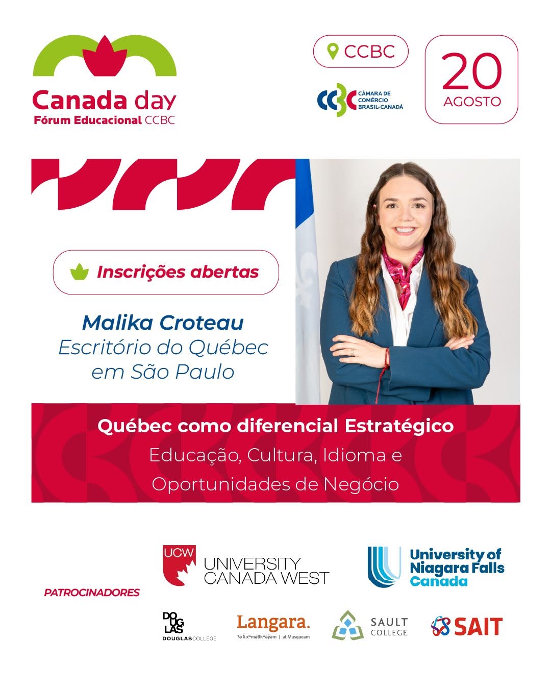 Canada Day - Fórum Educacional CCBC: Québec como diferencial estratégico — CCBC - Câmara de Comércio Brasil Canadá, Itaim Bibi, São Paulo