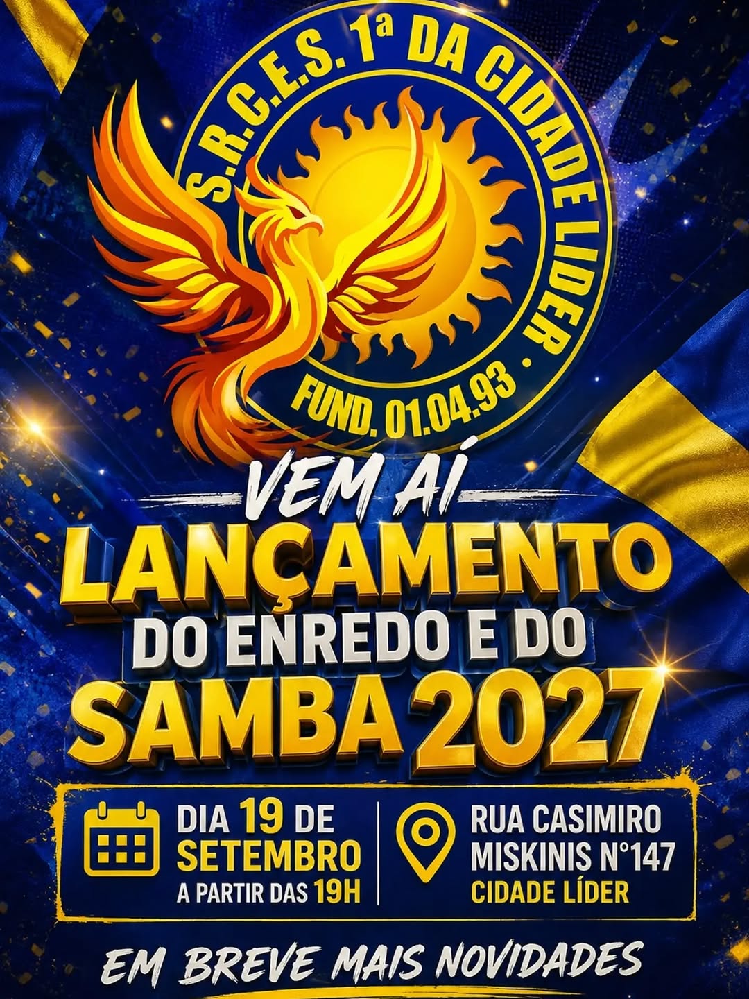 Lançamento Oficial do Enredo e Samba 2027 — S.R.C.E.S. Primeira da Cidade Líder, Cidade Líder, São Paulo