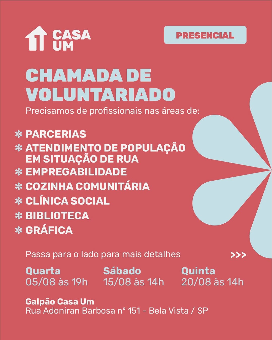 Formação Geral de Voluntários — Casa 1, Bela Vista, São Paulo