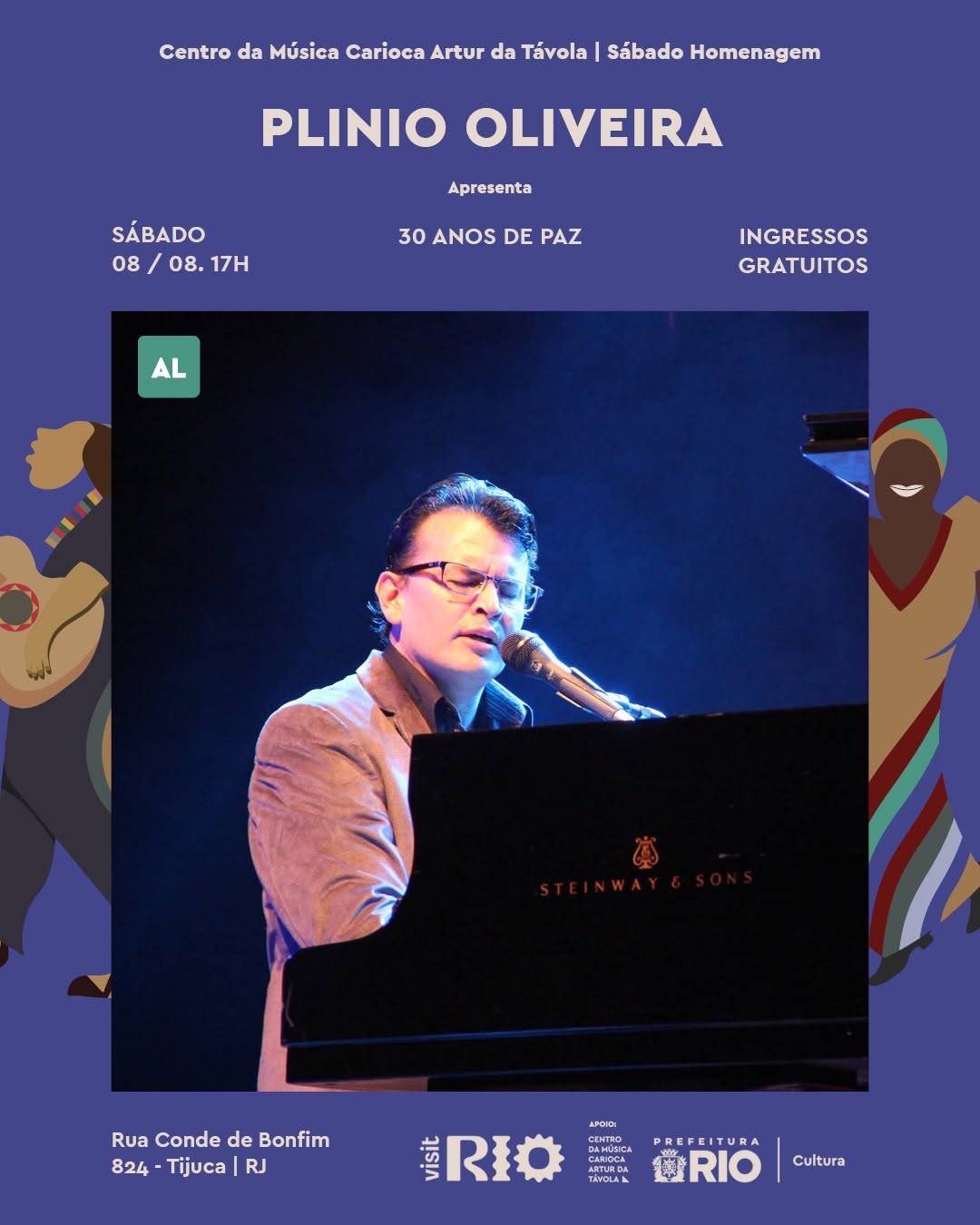 Plinio ao Piano — Centro da Música Carioca Artur da Távola, Tijuca, Rio de Janeiro