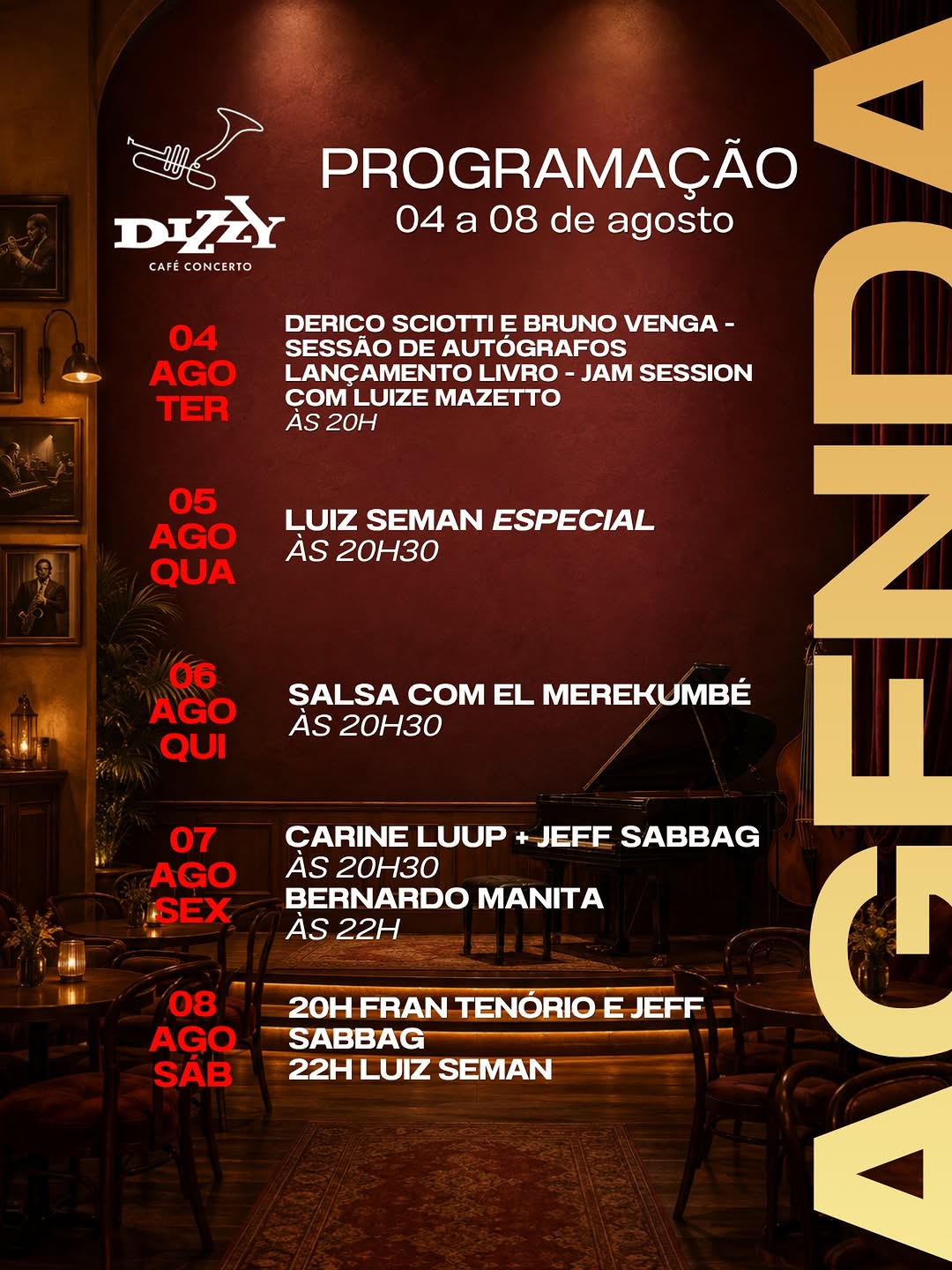 Música ao Vivo no Dizzy Café Concerto — Dizzy Café Concerto, Centro, Curitiba