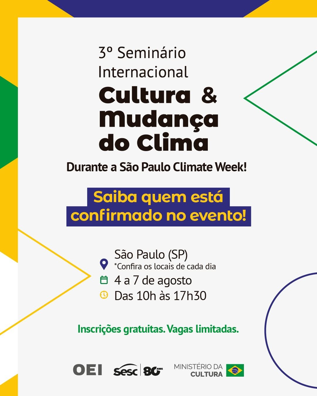 3º Seminário Internacional Cultura e Mudança do Clima - Centro de Pesquisa e Formação do Sesc