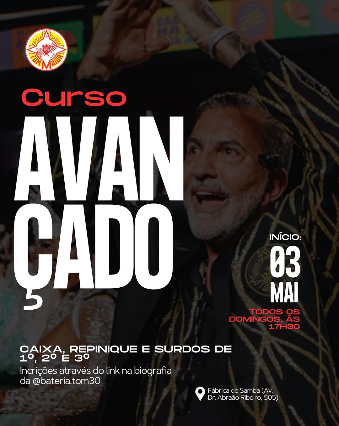 Curso Avançado da Bateria Tom 30