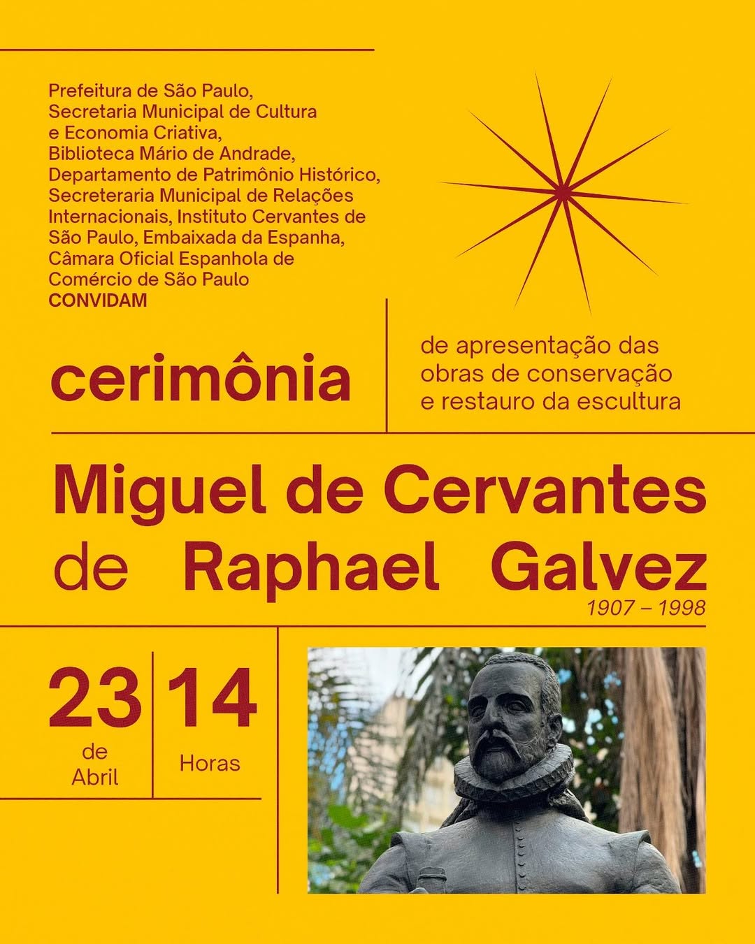 Reinauguração da Estátua de Miguel de Cervantes