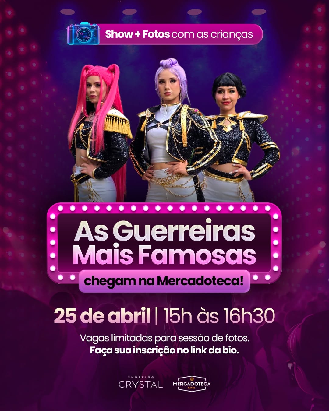 Mercadoteca do Crystal com personagens especiais