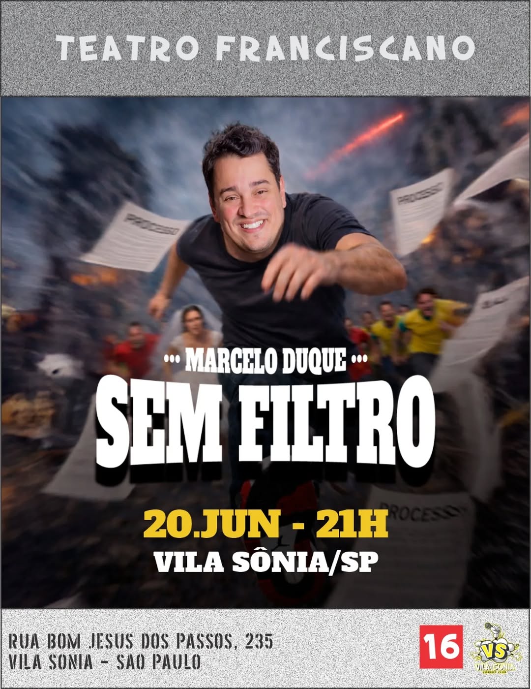Marcelo Duque no Teatro Franciscano — Vila Sonia Comedy Club, Vila Sônia, São Paulo