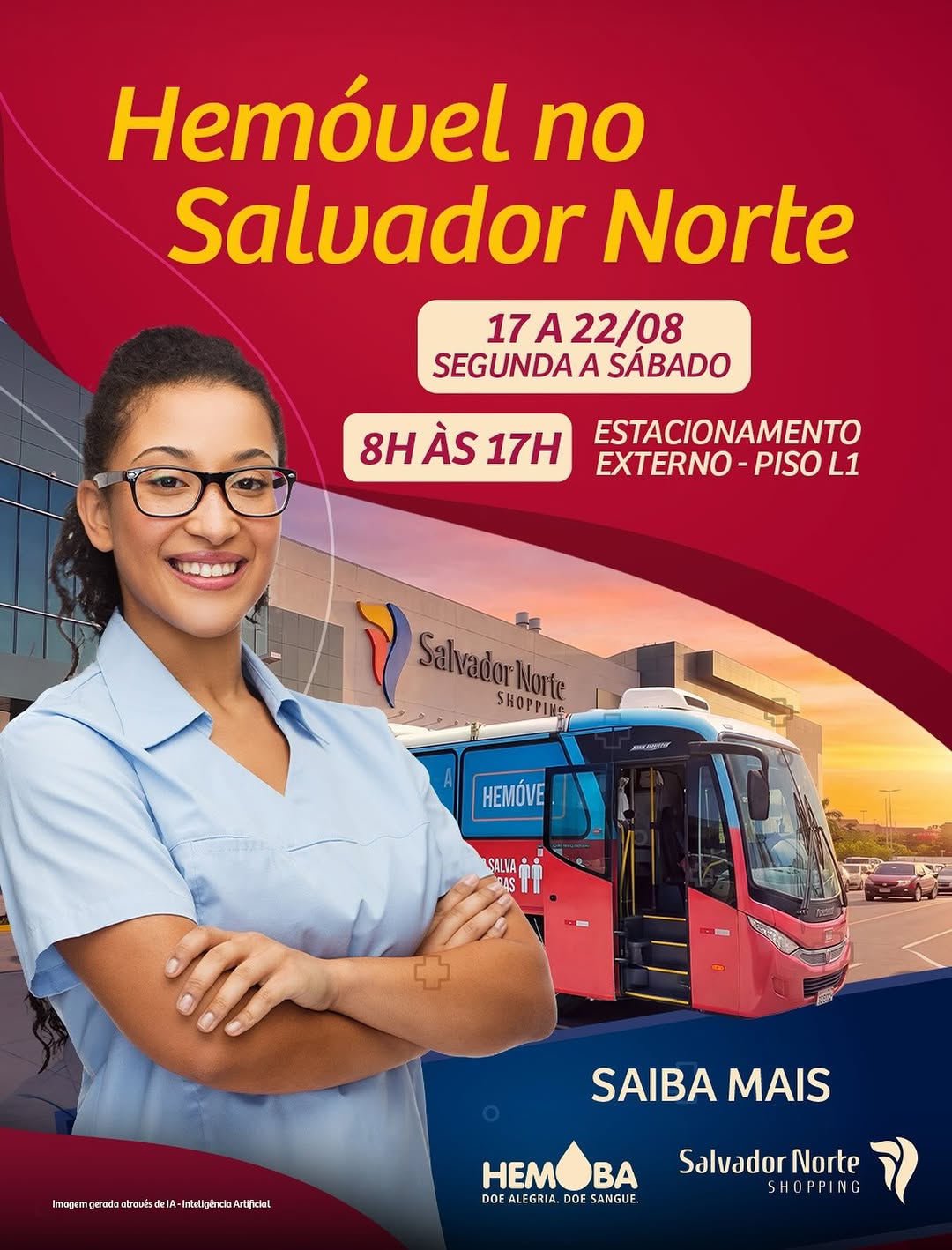 Hemóvel no Salvador Norte - Doação de Sangue — Salvador Norte Shopping, Salvador