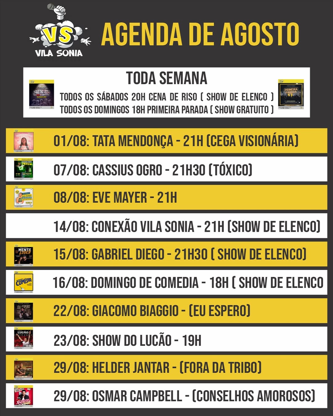 Cena de Riso (Show de Elenco) — Vila Sonia Comedy Club, Vila Sônia, São Paulo