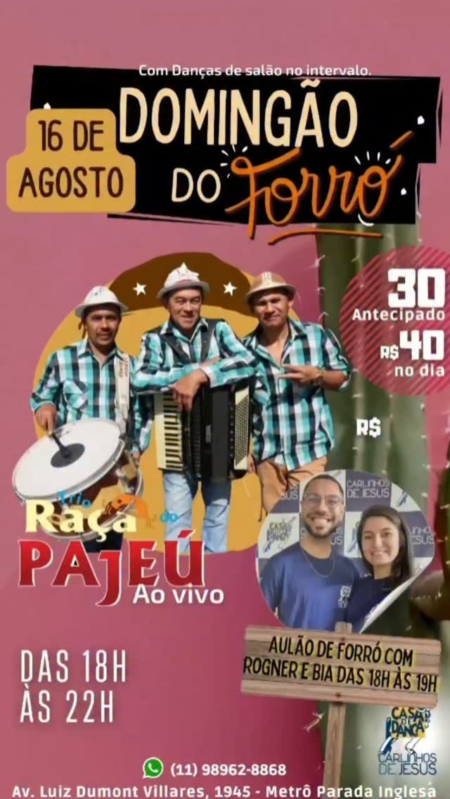 Aulão de Forró com Rogner Ferreira e Bia Sabelli — Casa de Dança Carlinhos de Jesus SP, Tucuruvi, São Paulo