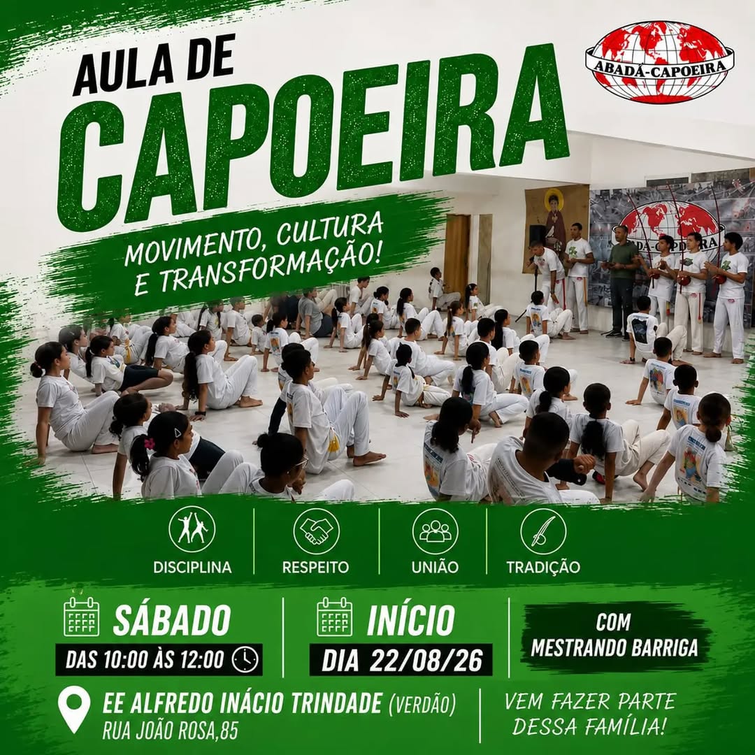Escola da Família – Aula de Capoeira — Escola Estadual Alfredo Inácio Trindade, Vila Medeiros, São Paulo