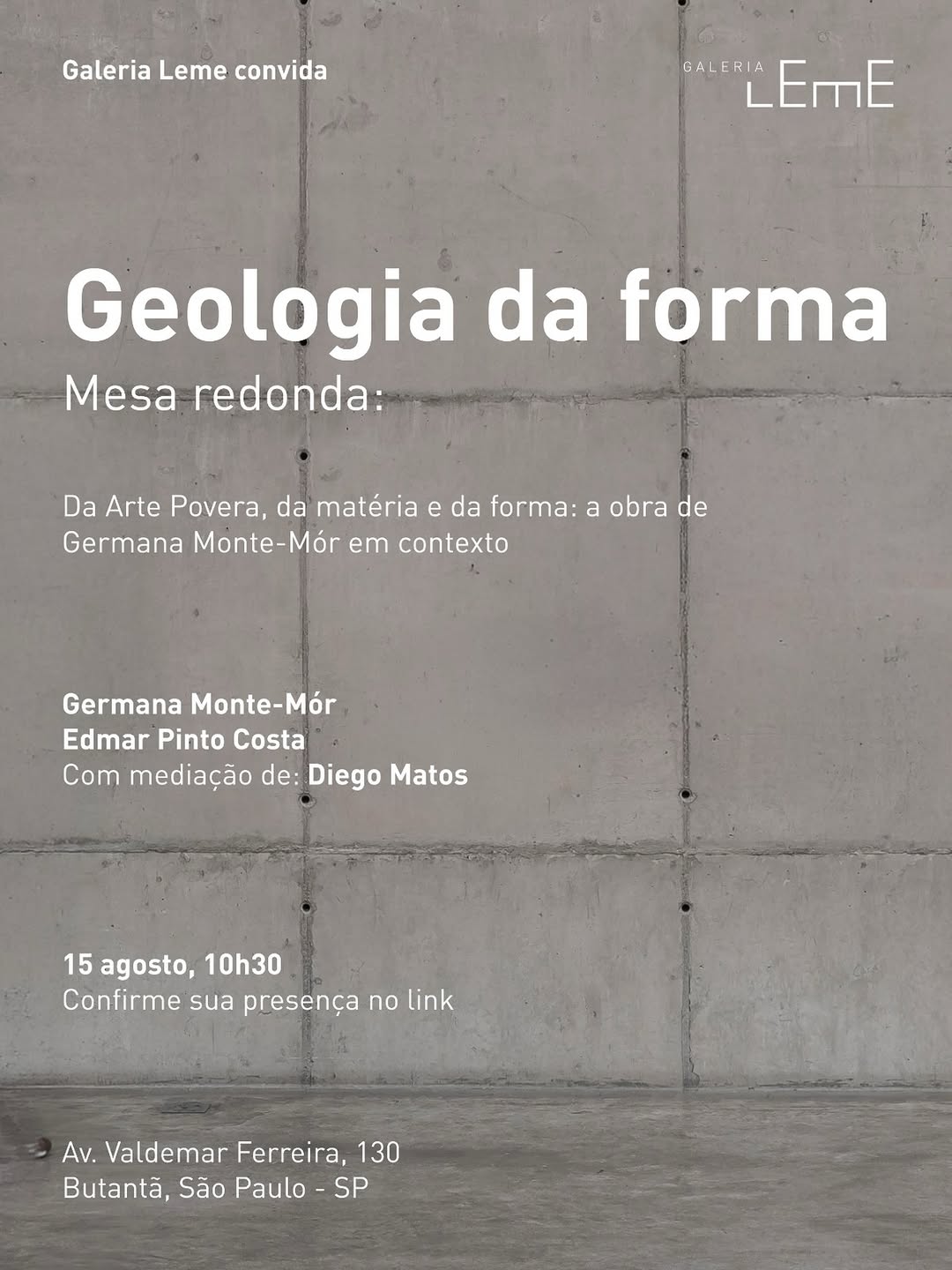 Exposição Geologia da forma: obras dos anos 90 — Galeria Leme, Butantã, São Paulo
