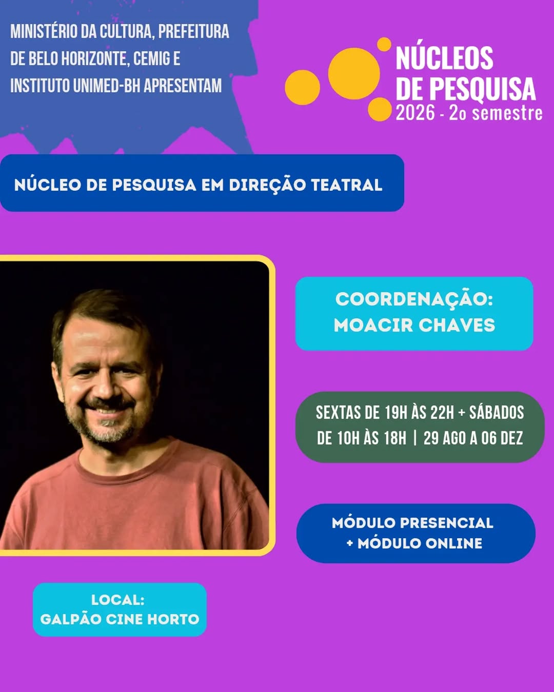 Núcleo de Pesquisa em Direção Teatral - Encontro presencial — Galpão Cine Horto, Horto, Belo Horizonte