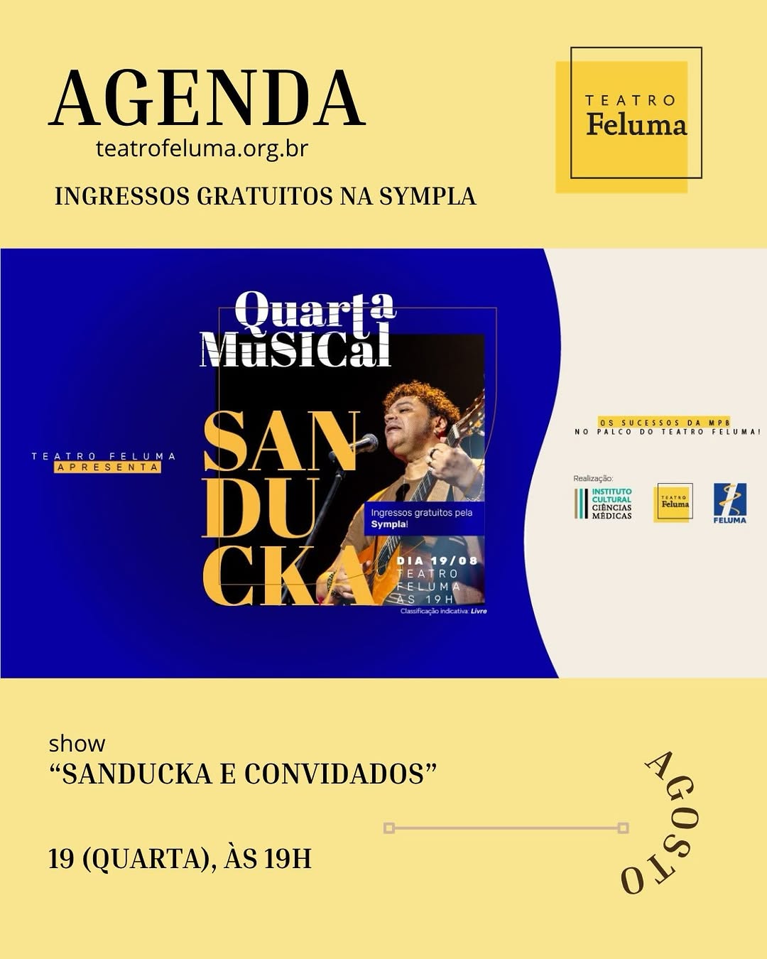 Quarta Cultural com Sanducka e convidados — Teatro Feluma (Centro Cultural), Centro, Belo Horizonte