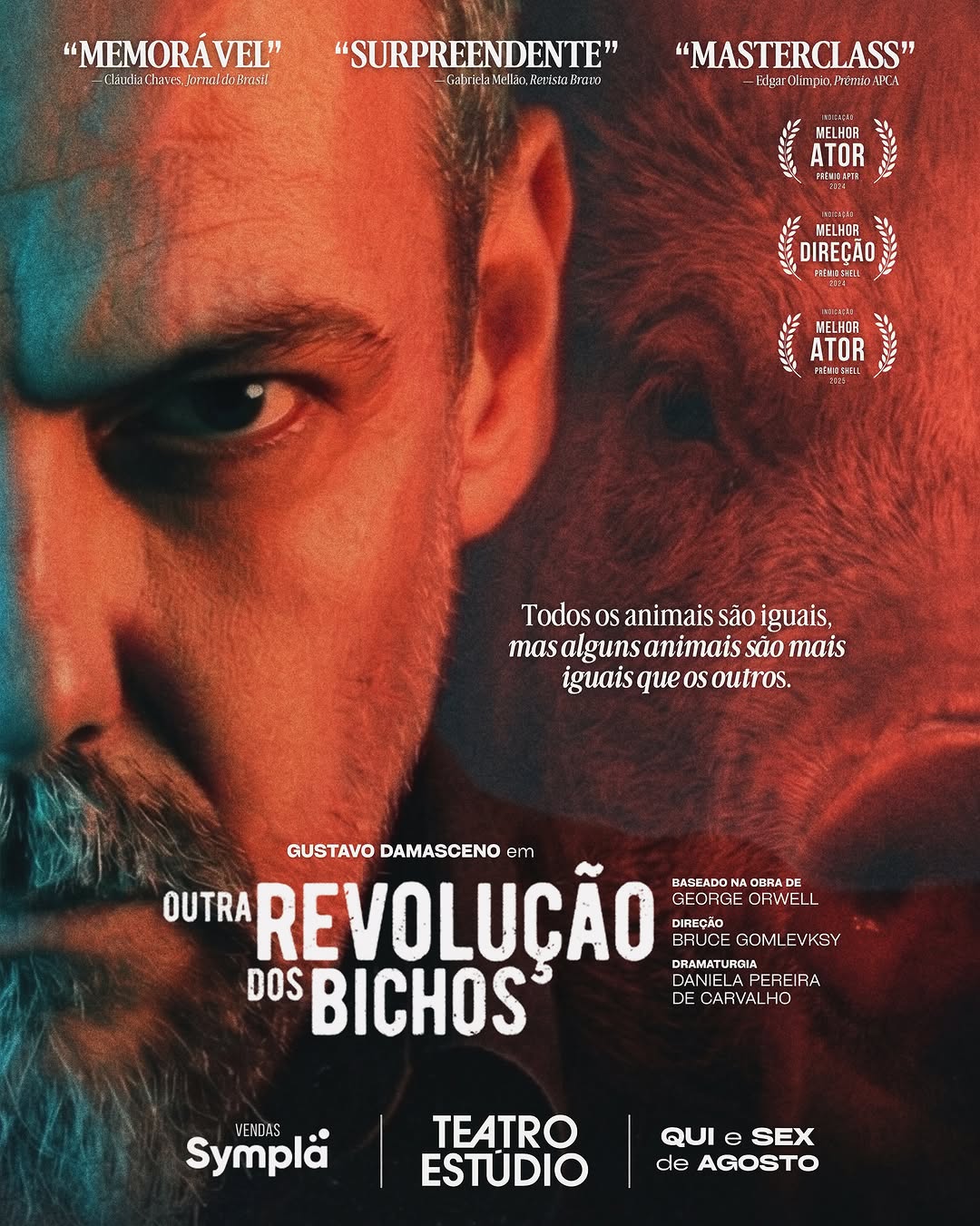 OUTRA REVOLUÇÃO DOS BICHOS — Teatro Estúdio, Santa Cecília, São Paulo