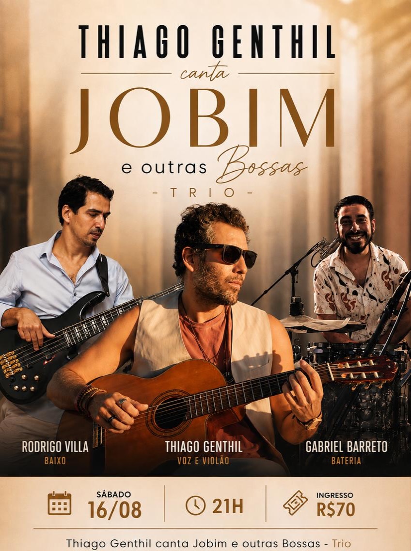 Thiago Genthil canta Jobim e outras Bossas - Trio — Beco das Garrafas, Copacabana, Rio de Janeiro