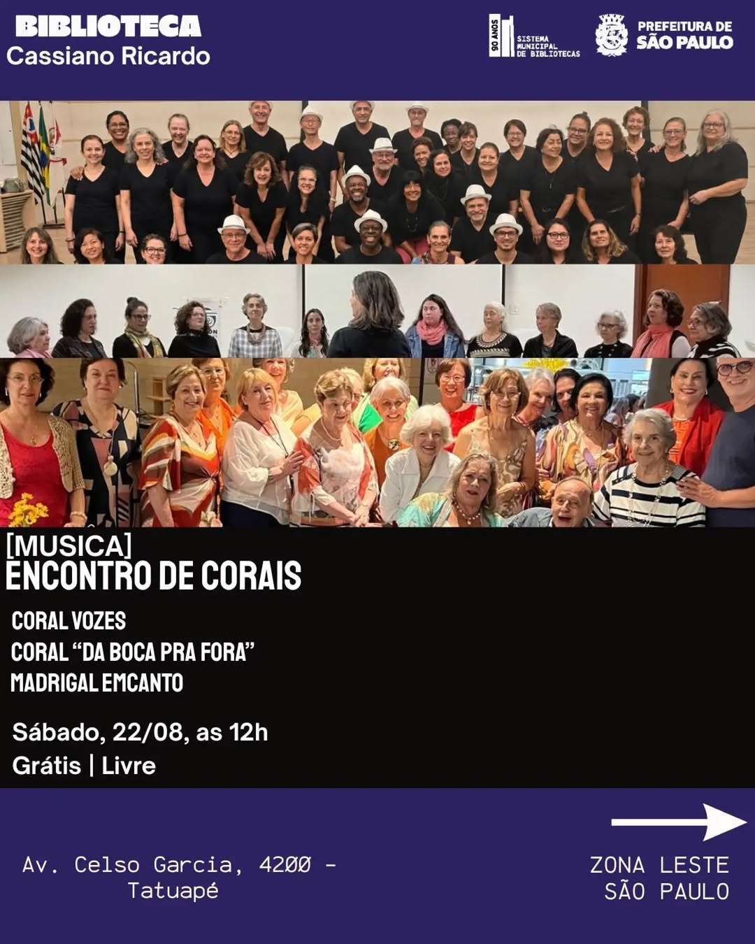 Encontro de Corais — Biblioteca Cassiano Ricardo, Tatuapé, São Paulo