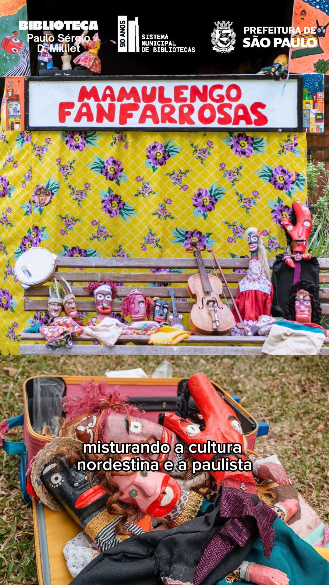Mamulengo Fanfarrosas — Biblioteca P. Paulo S. D. Milliet, Água Rasa, São Paulo
