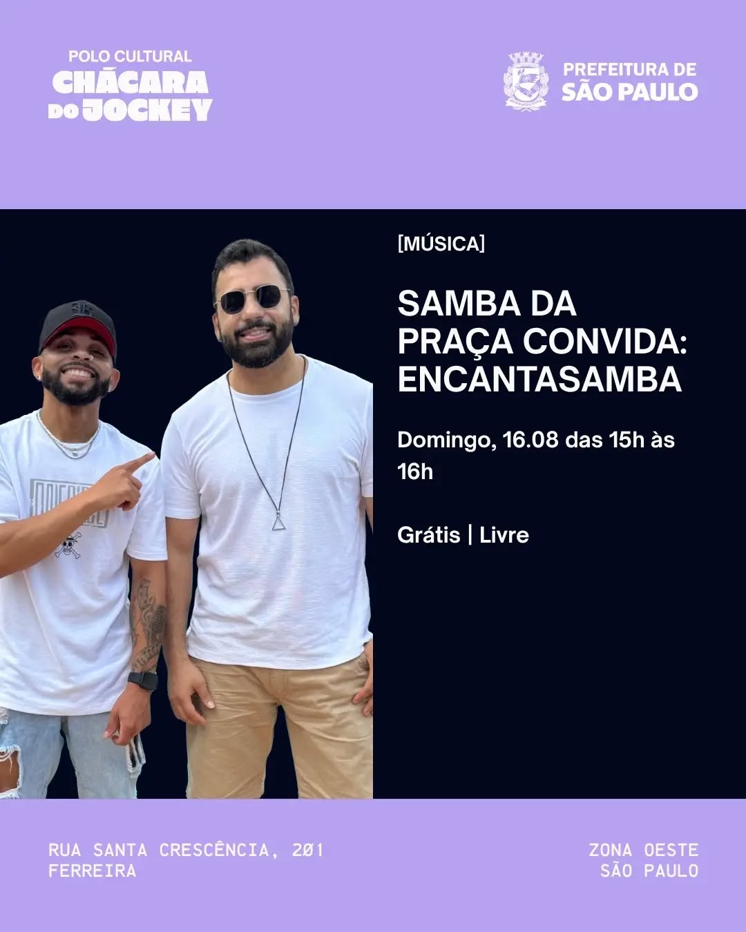Samba da Praça com EncantaSamba — Polo Cultural Chácara do Jockey, Vila Sônia, São Paulo