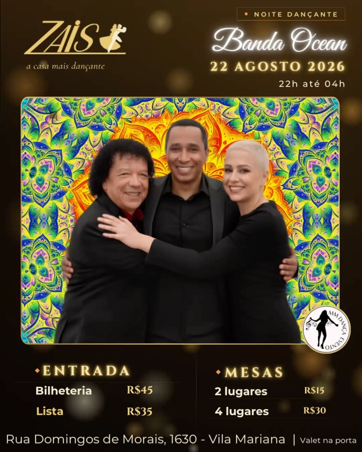 Banda Ocean na Zais — Zais - A casa mais dançante de São Paulo, Vila Mariana, São Paulo