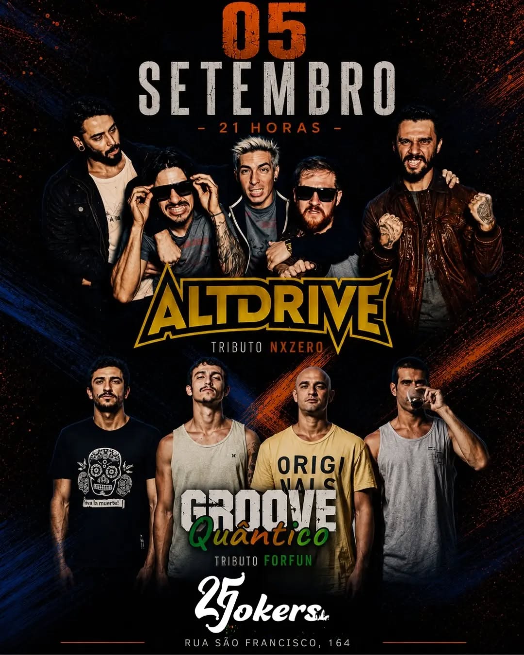 AltDrive e Groove Quantico - Tributo a Nx Zero e For Fun — Jokers Pub, Centro, Curitiba