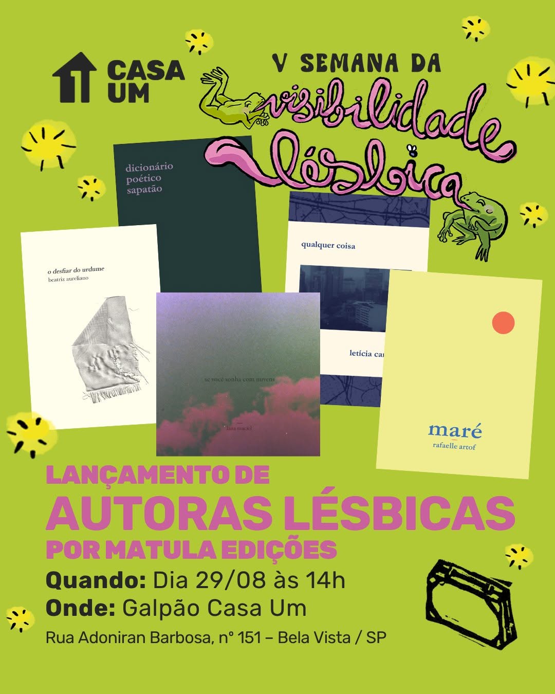 Lançamento Coletivo de Livros da Matula Edições — Casa 1, Bela Vista, São Paulo