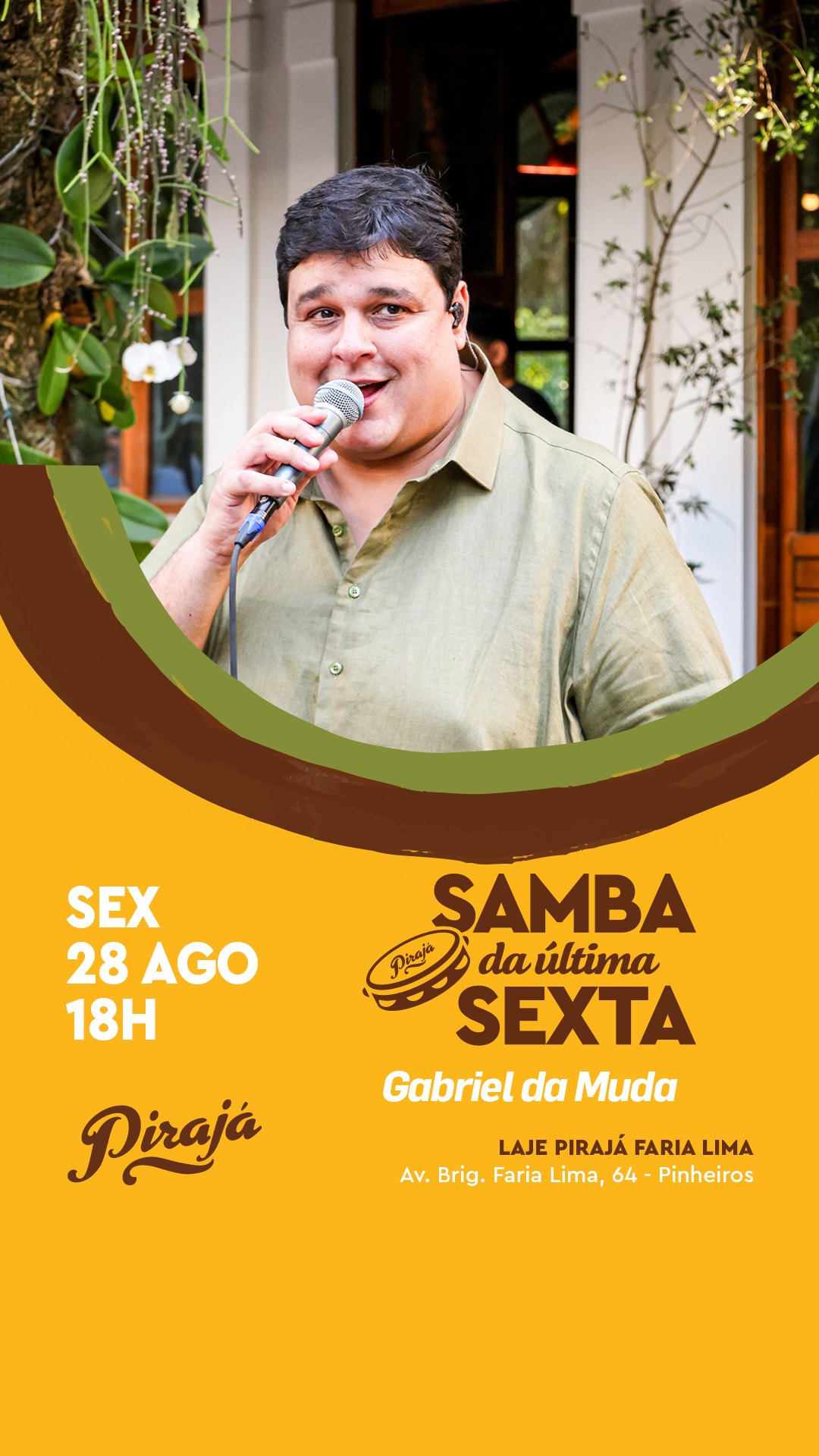 Samba da Última Sexta com Gabriel da Muda — Pirajá Faria Lima, Itaim Bibi, São Paulo