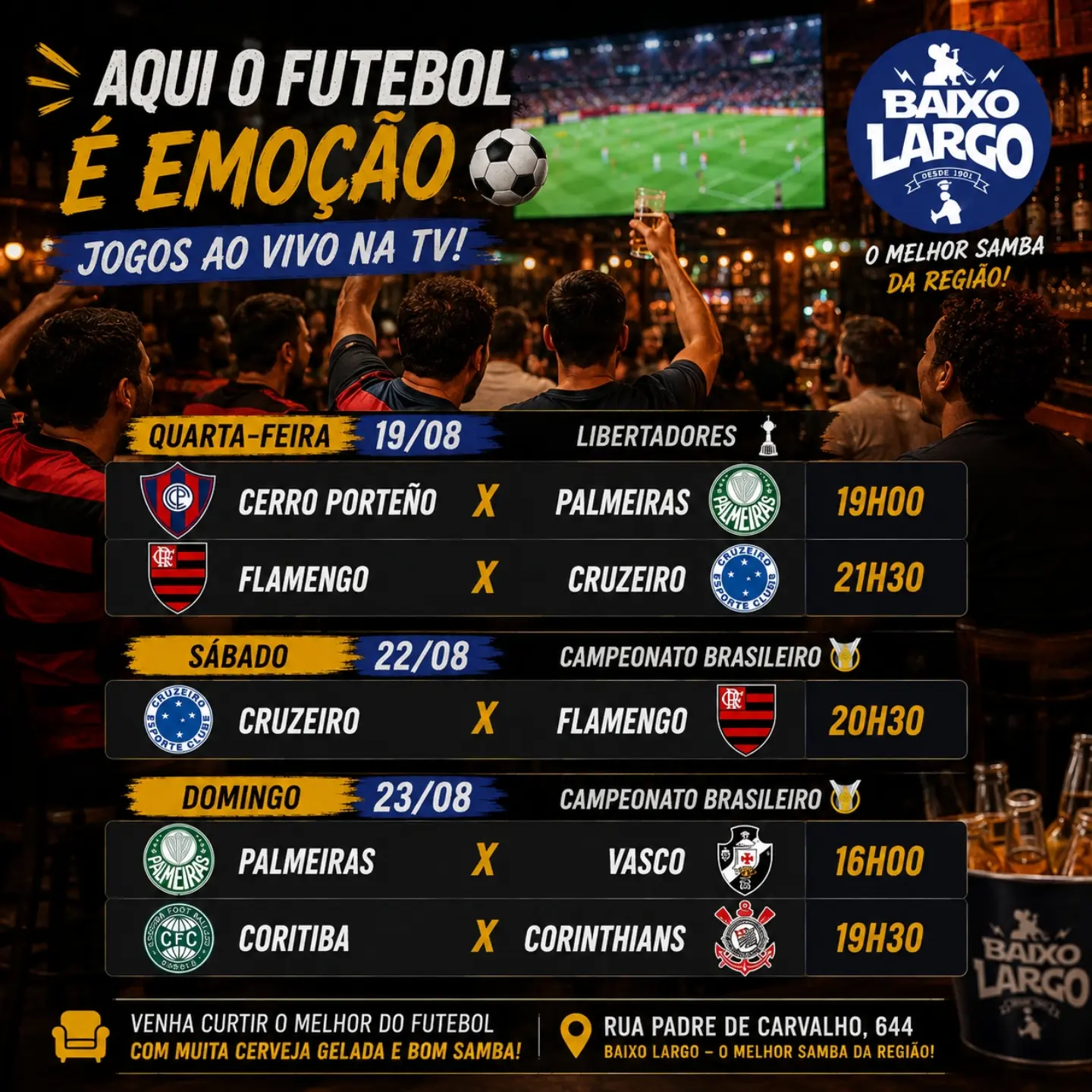 Jogos no Baixo Largo de Pinheiros