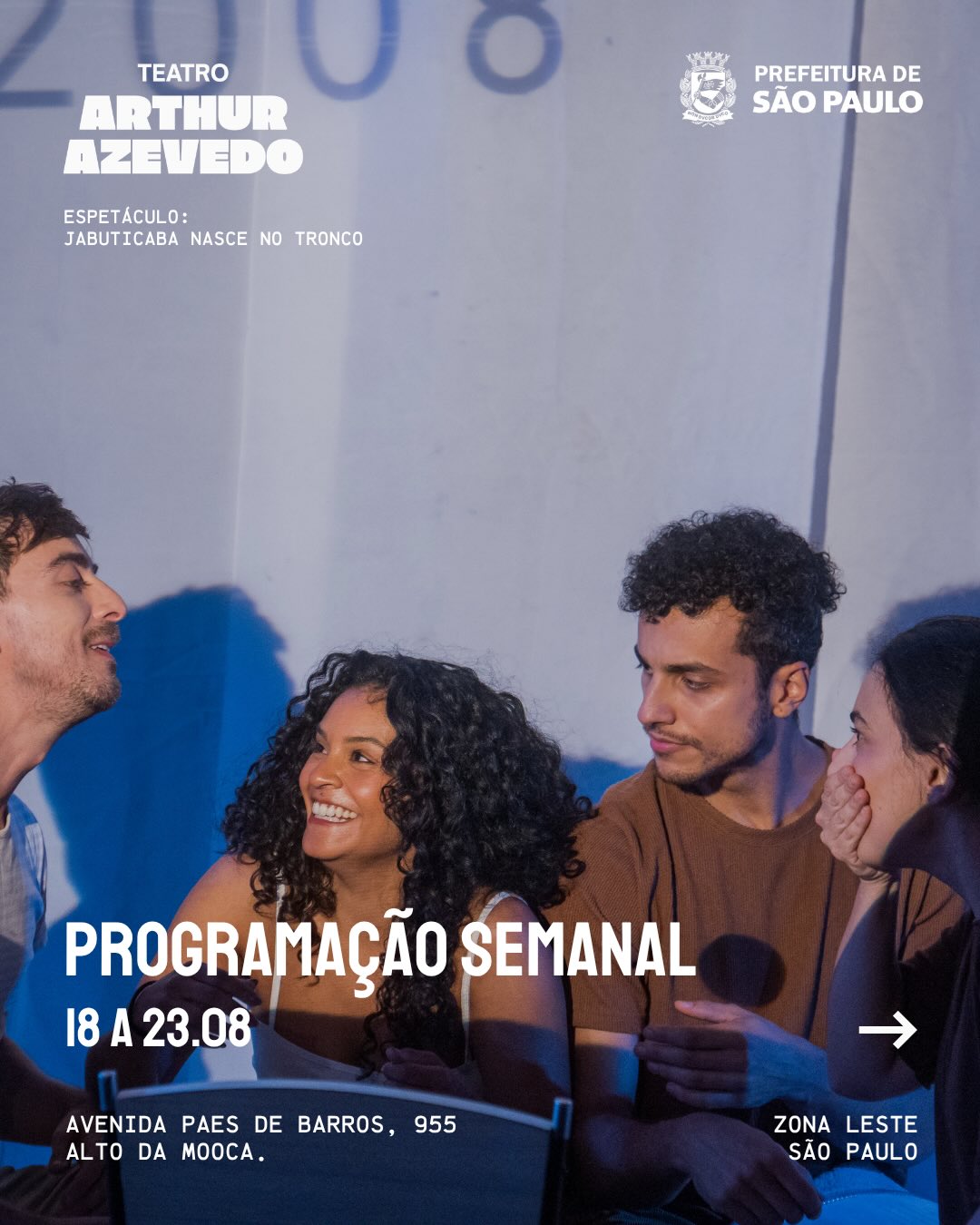 Programação Semanal no Teatro Arthur Azevedo — Teatro Arthur Azevedo, Mooca, São Paulo