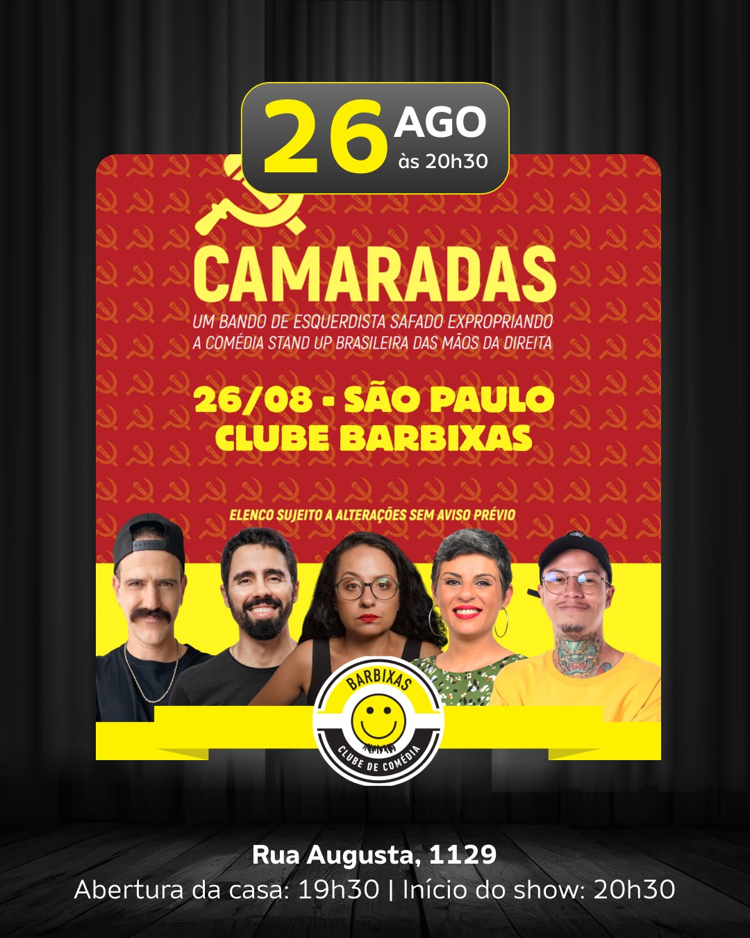 Stand-up Comunista — Clube Barbixas, Consolação, São Paulo