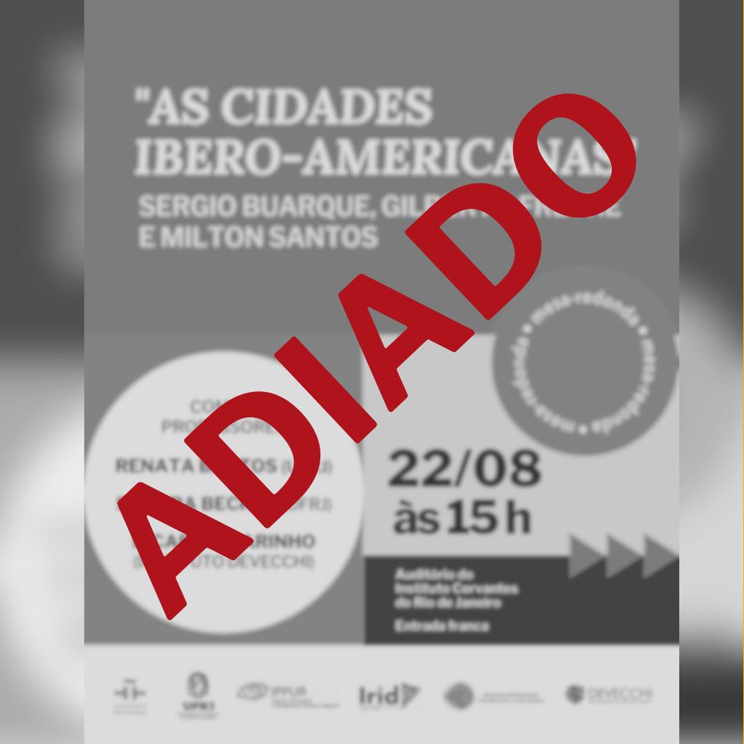 As Cidades Ibero-Americanas: Sérgio Buarque, Gilberto Freyre e Milton Santos - Ciclo 'O brasileiro entre os outros hispanos 2026' — Instituto Cervantes, Botafogo, Rio de Janeiro