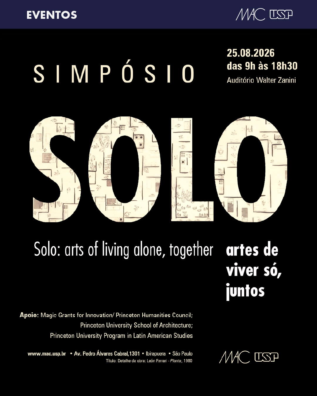 Simpósio da exposição “Solo: as artes de viver só, juntos” / “The arts of living alone, together” — Museu de Arte Contemporânea da USP (MAC USP), Vila Mariana, São Paulo