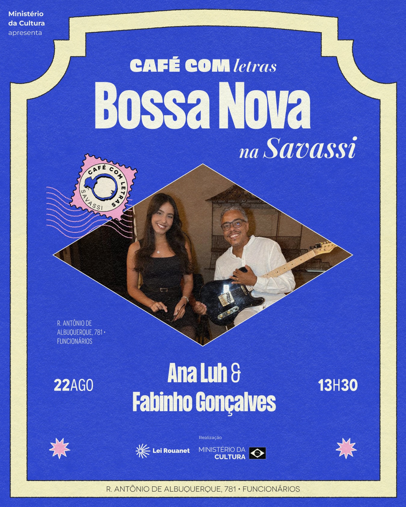 Bossa Nova aos sábados: Fabinho Gonçalves & Ana Luh — Café Com Letras, Savassi, Belo Horizonte