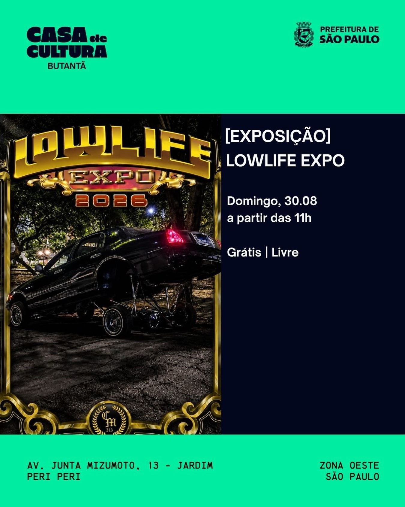 Exposição Low Rider — Casa de Cultura Municipal Butantã, Butantã, São Paulo