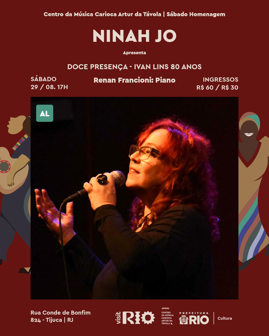 Ninah Jo canta Ivan Lins - 80 anos — Centro da Música Carioca Artur da Távola, Tijuca, Rio de Janeiro