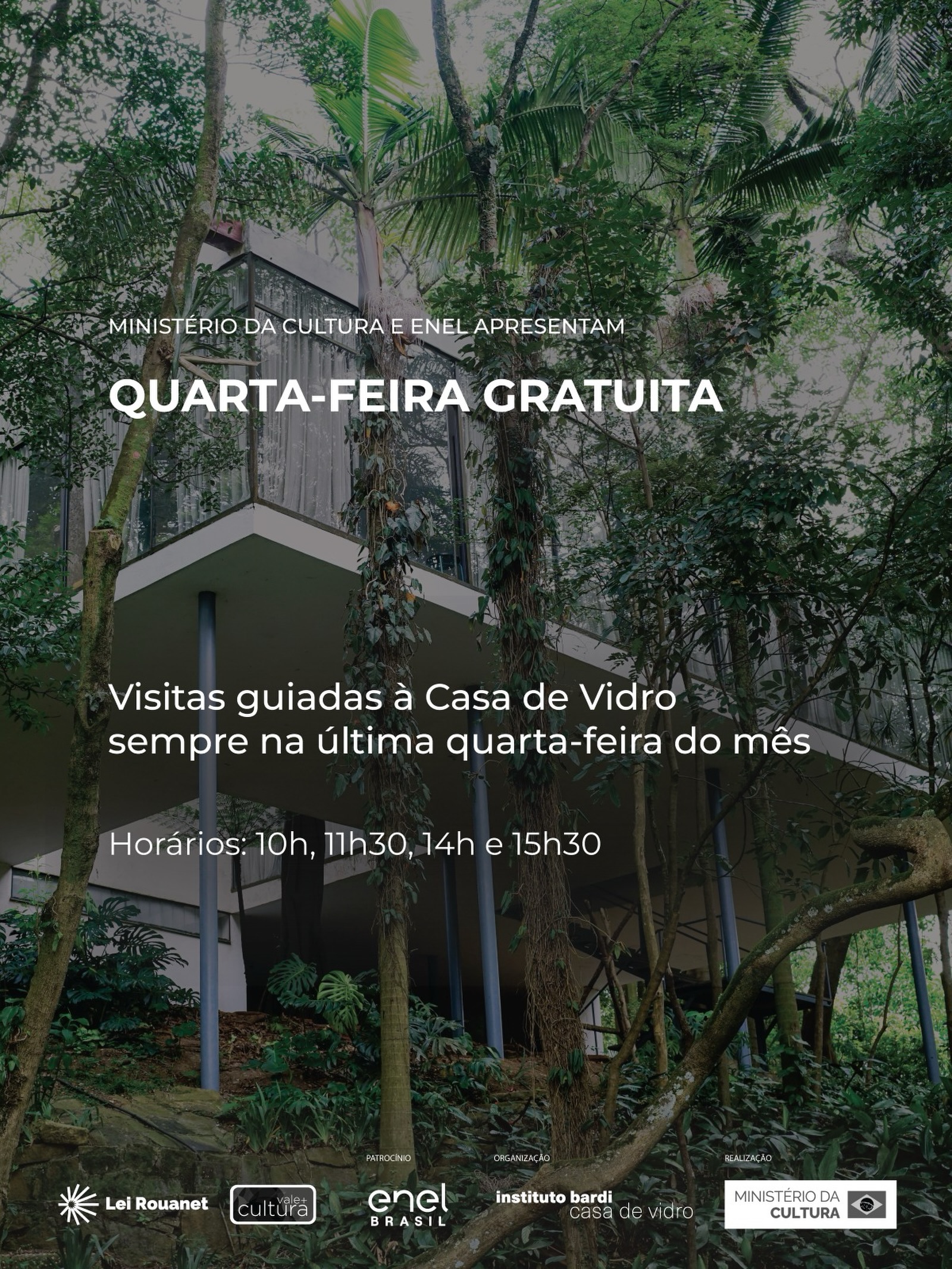 Visita Guiada Gratuita na Casa de Vidro — Casa de Vidro Lina Bo Bardi, Morumbi, São Paulo