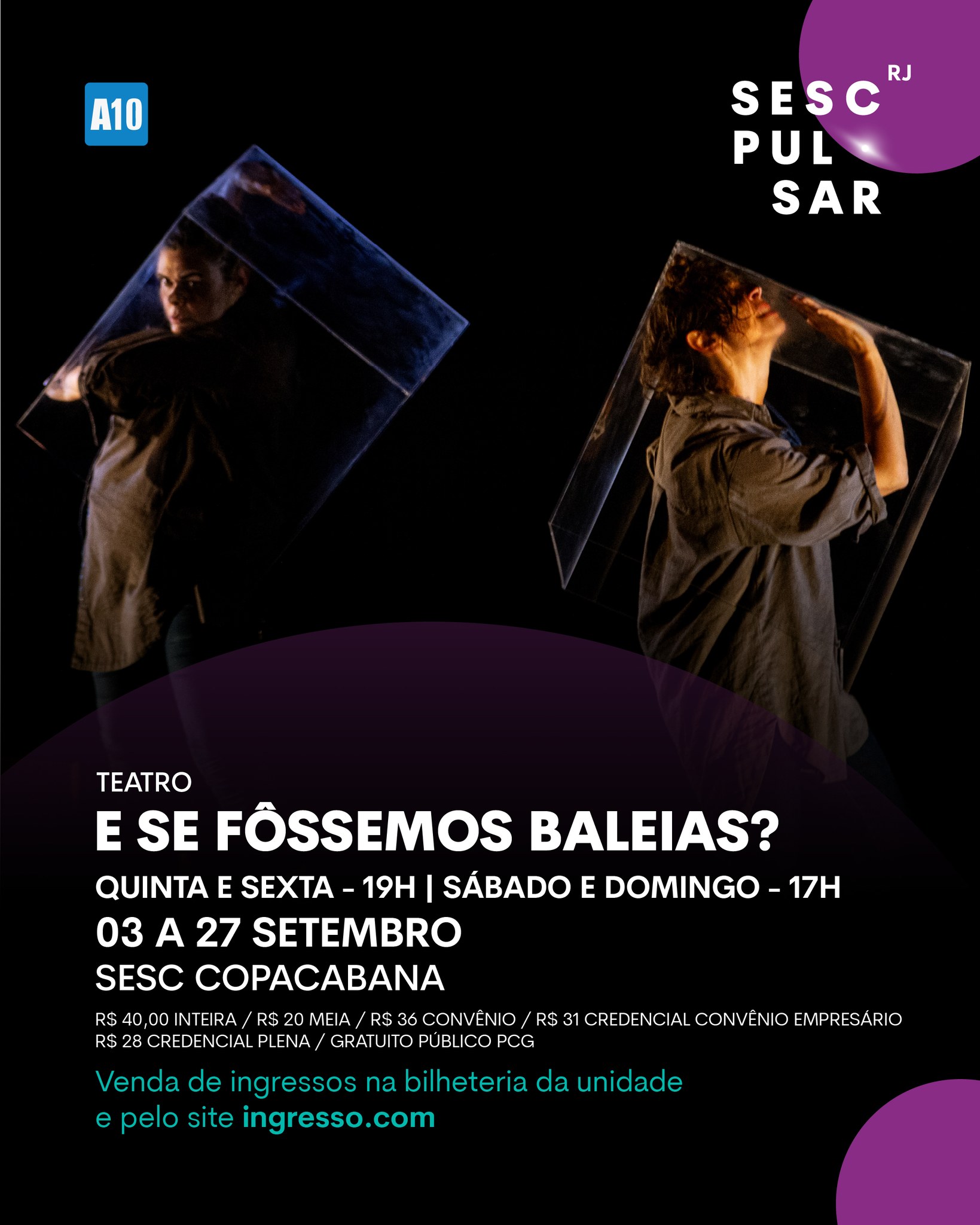 Espetáculo de Teatro - Sonho de Baleia — Sesc Copacabana, Copacabana, Rio de Janeiro
