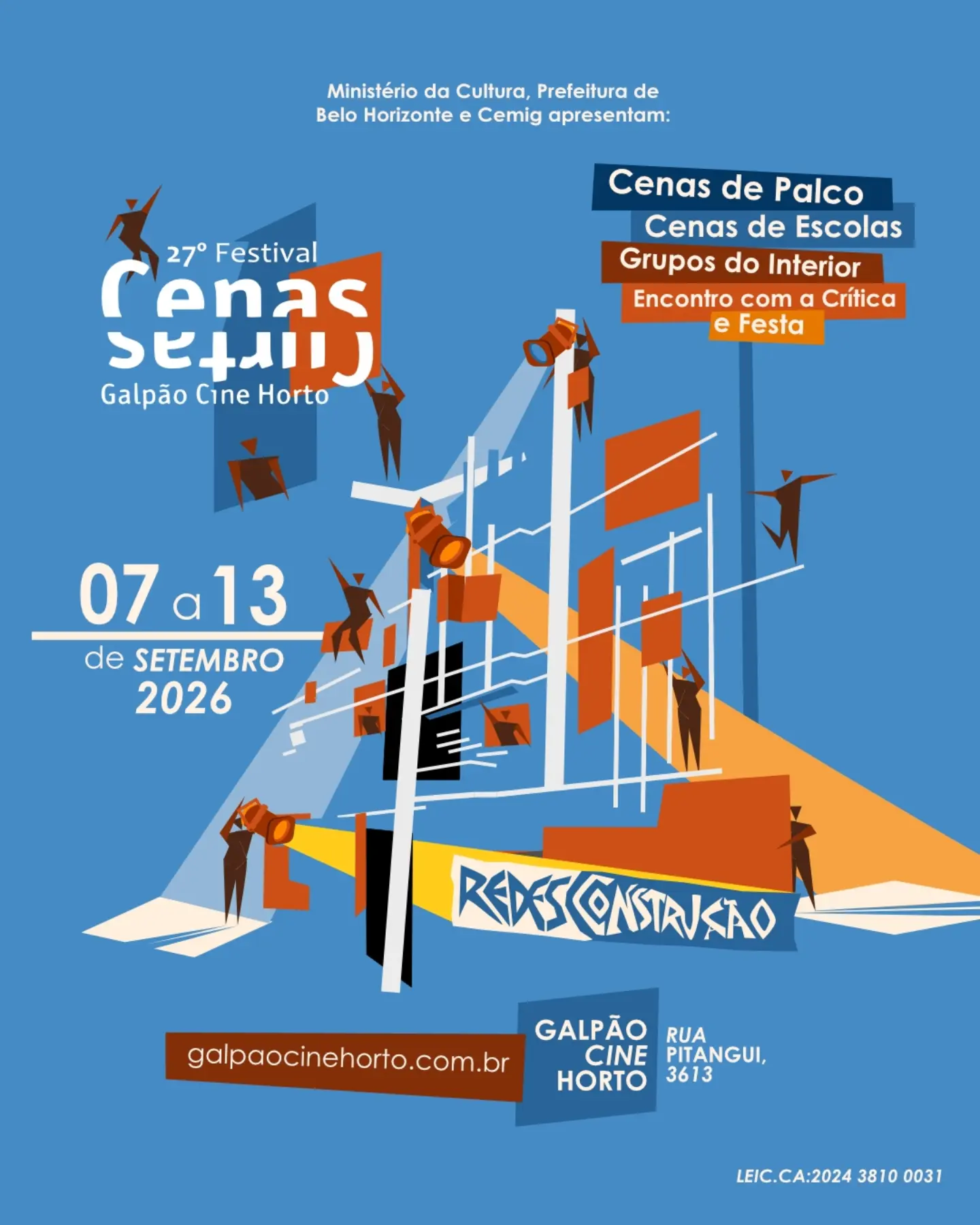 27º Festival Cenas Curtas - Cenas Selecionadas (Dia 1) — Galpão Cine Horto, Horto, Belo Horizonte